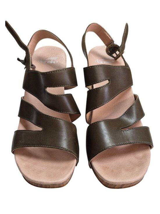 Dansko Shoes - Dansko Brown Leather Strappy Heeled Sandals Size 39 Women 9.5